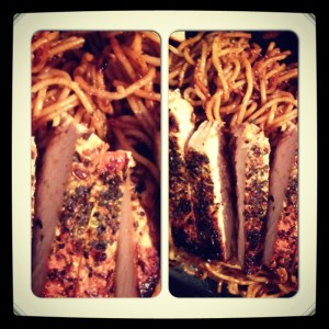 pork chops and pasta